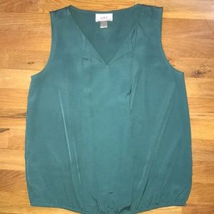 NWOT ANN TAYLOR LOFT green TOP SzS petite